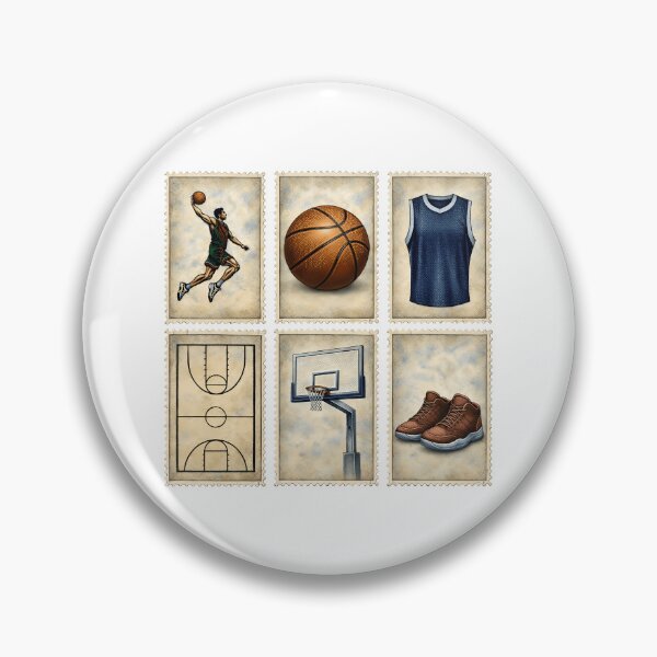 Item preview, Vintage Basketball Stamps Sports Collection designed and sold by HandicraftArt.