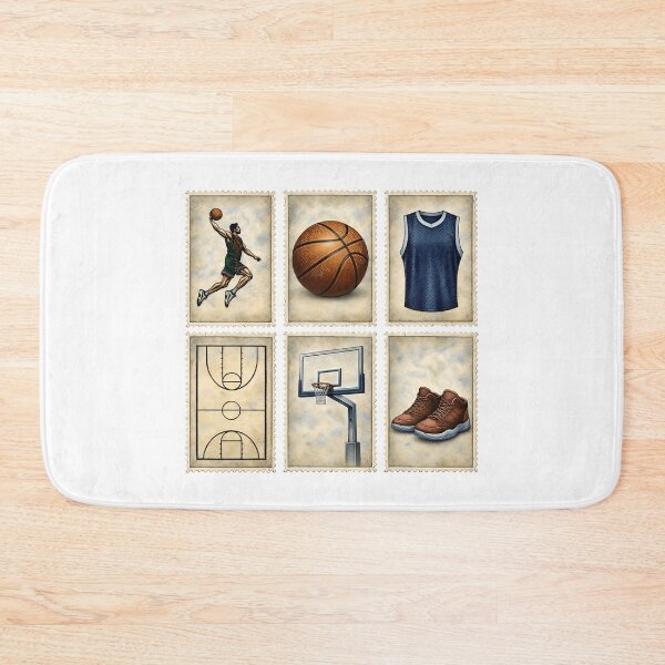 Item preview, Vintage Basketball Stamps Sports Collection designed and sold by HandicraftArt.