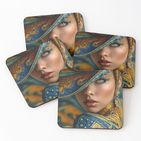 Item preview, Vibrant Portrait with Intricate Hat Design and Details designed and sold by Artessie.