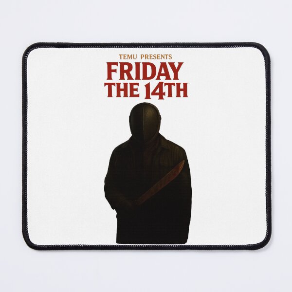 Item preview, Temu Presents Friday the 14th Parody Design | Budget Horror Meme | Knockoff Slasher Friday The 13thFunny Spoof Art designed and sold by Donsean22.