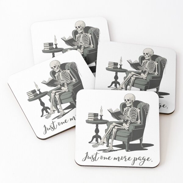 Item preview, Just One More Page Skeleton Reading Design – Funny Dark Humor Book Lover Aesthetic Reader Gift designed and sold by ArcticFoxStudio.