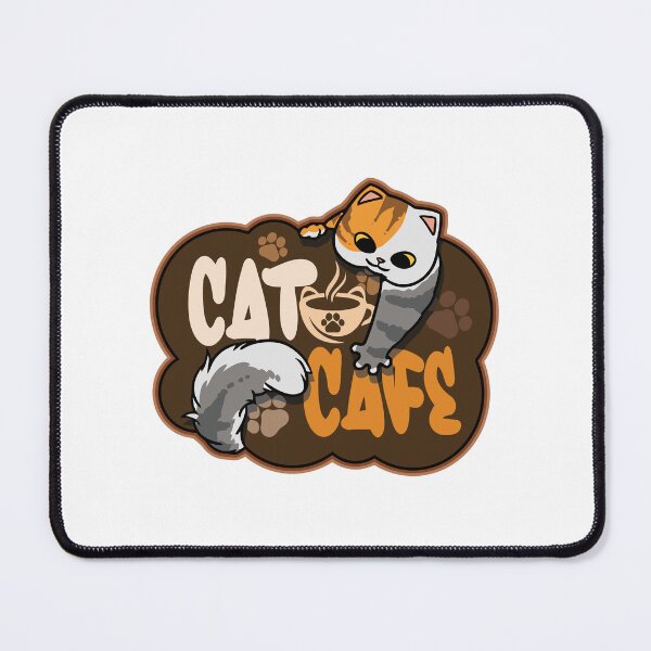 Item preview, Cat Cafe Vintage Style Illustration with Cute Kitten designed and sold by dmladero.