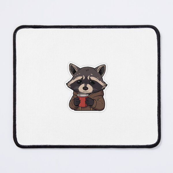 Item preview, Tired Raccoon Night Shift Energy Sticker – Funny Late Night Work Meme designed and sold by nashthrift.