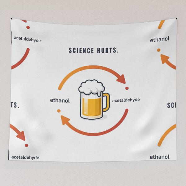 Item preview, Science Hurts | Funny | Beer | Humor | Alcohol Metabolism designed and sold by InsideYourBodyScience.