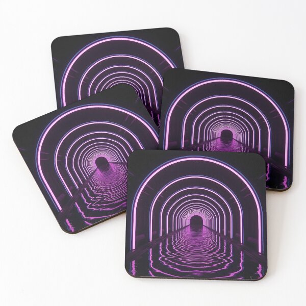 Item preview, Neon Infinity Arches: Purple Retro Portal designed and sold by ZETORA Studio.