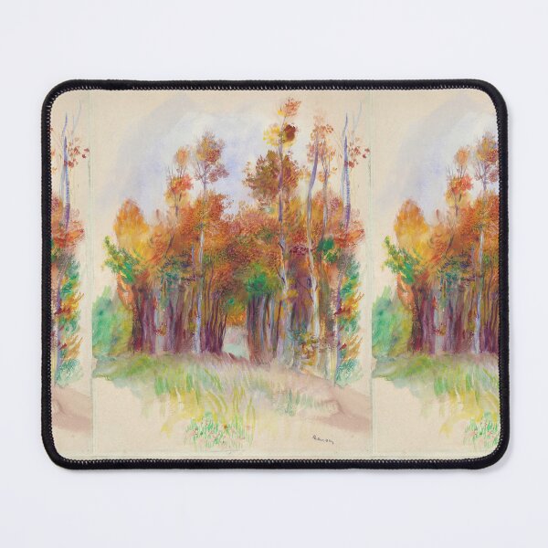 Item preview, Grove of Trees by Pierre-Auguste Renoir: Impressionist Autumn Forest Poster designed and sold by artofuniverse.