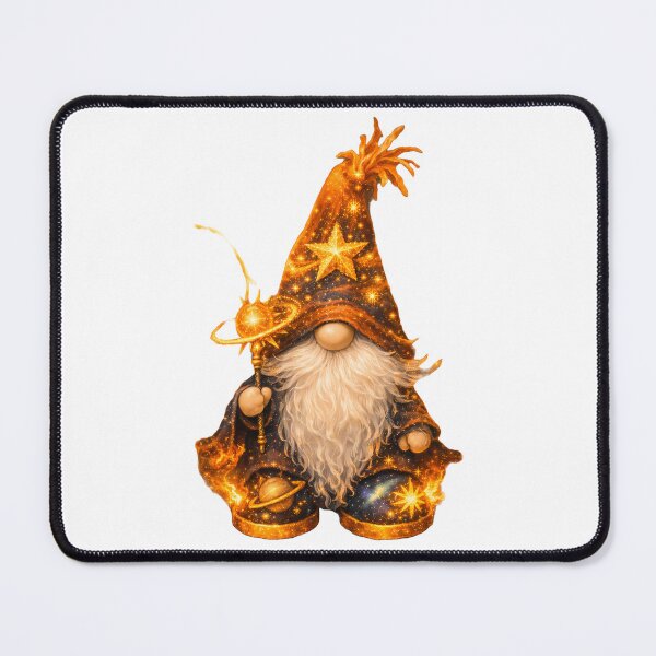 Item preview, Solar Gnome – Fiery Sun Wizard | Radiant Celestial Flame Gnome Art designed and sold by Aurora & Ink Artworks .