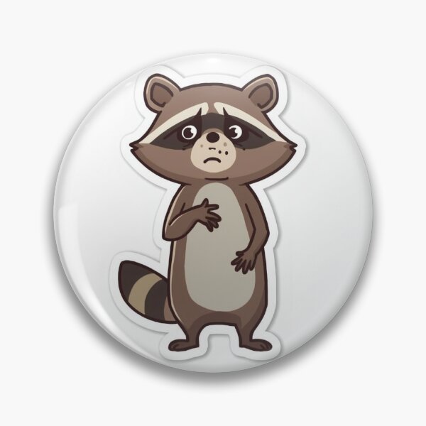 Item preview, Awkward Raccoon I Shouldn’t Be Here Sticker – Funny Social Anxiety Meme designed and sold by nashthrift.