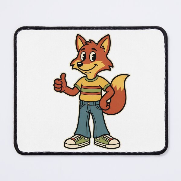 Item preview, Cool Vintage Retro Fox Mascot designed and sold by Brasuca's Art.