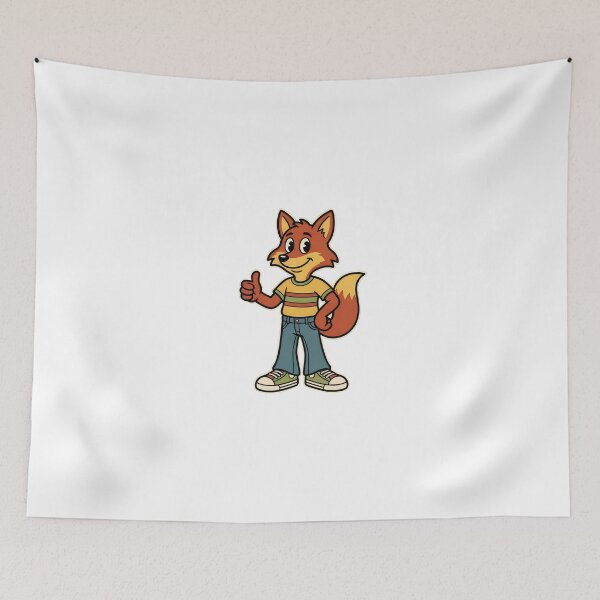 Item preview, Cool Vintage Retro Fox Mascot designed and sold by Brasuca's Art.