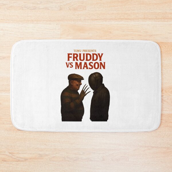 Item preview, Temu Presents Fruddy Vs Mason Parody Movie Poster of Freddy Vs. Jason designed and sold by Donsean22.