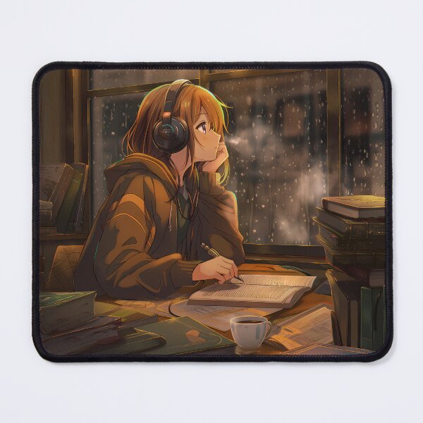 Item preview, Cozy Vibes - Studying on a Rainy Day designed and sold by waifu-alert.