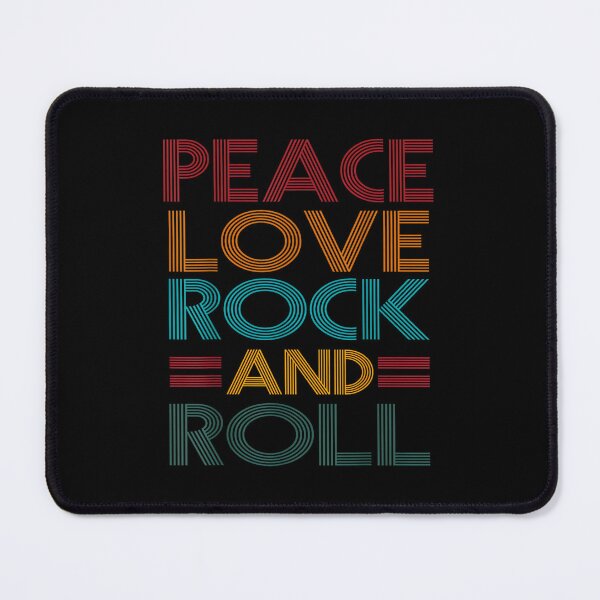 Item preview, Retro Peace Love Rock N Roll Distressed Rock Concert Music designed and sold by NatalieCWilk.