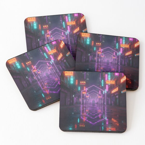 Item preview, Tokyo Cyberpunk Night - Neon Purple Rain designed and sold by ZETORA Studio.