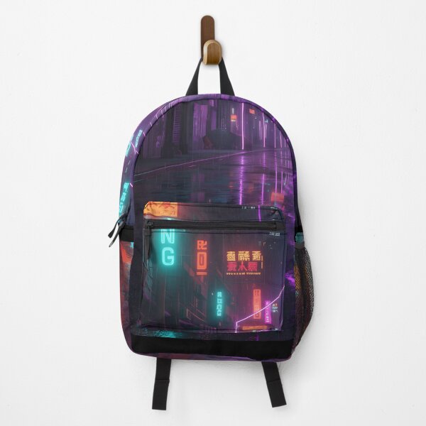 Item preview, Tokyo Cyberpunk Night - Neon Purple Rain designed and sold by ZETORA Studio.