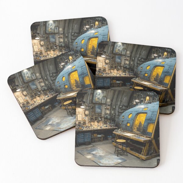 Item preview, Steampunk Artist Workshop with Giant Blue Submersible Capsule designed and sold by EK-World.