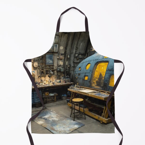 Item preview, Steampunk Artist Workshop with Giant Blue Submersible Capsule designed and sold by EK-World.