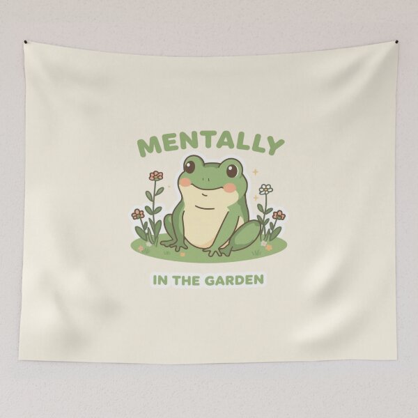 Item preview, Mentally In The Garden - Cute Frog Aesthetic designed and sold by VeroChaos.