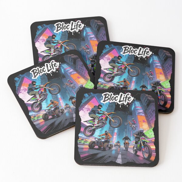 Item preview, Bloc Life – Urban Riders Neon Style Street Art Manga designed and sold by PLUSHIWORLDtm.