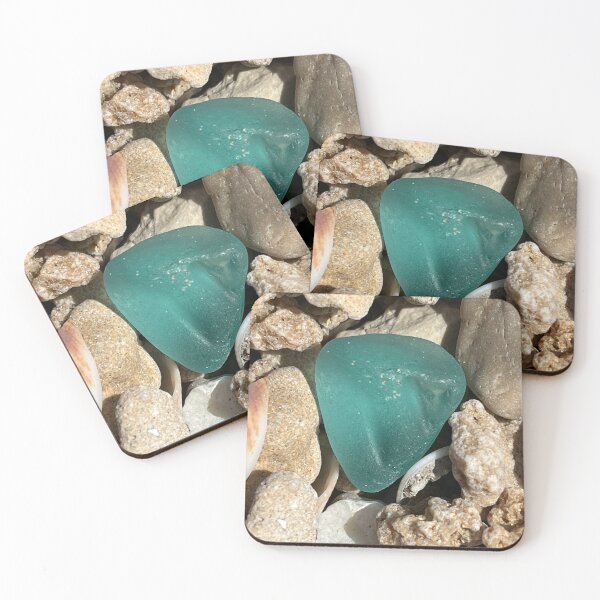 Item preview, Aqua patterned seaglass  designed and sold by Jums-Med.