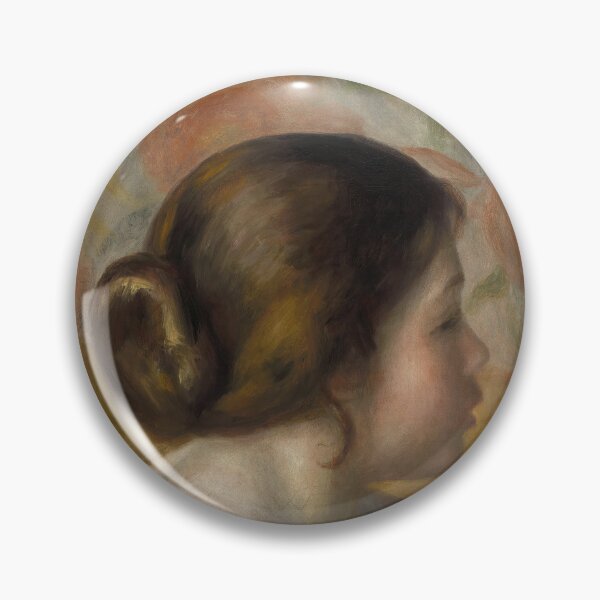 Item preview, Head of a Young Girl by Pierre-Auguste Renoir: Romantic Impressionist Portrait Poster designed and sold by artofuniverse.