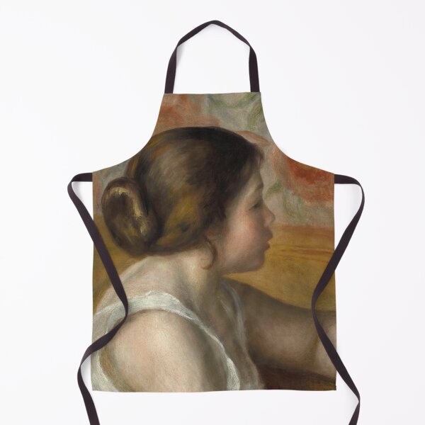 Item preview, Head of a Young Girl by Pierre-Auguste Renoir: Romantic Impressionist Portrait Poster designed and sold by artofuniverse.