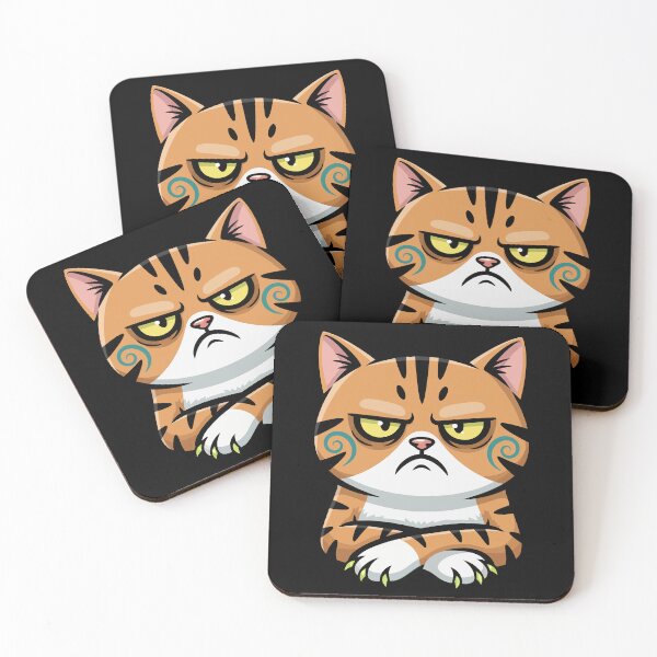 Item preview, Funny Angry Cat Feed Me Now Or Scratch - Grumpy Tabby designed and sold by AdriqnArt.