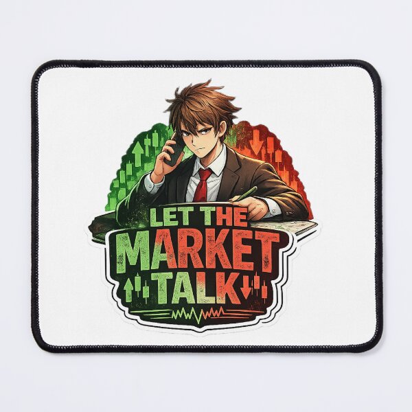 Item preview, Let The Market Talk Anime Trader designed and sold by VolatilityEdge.