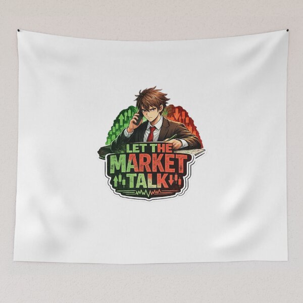 Item preview, Let The Market Talk Anime Trader designed and sold by VolatilityEdge.