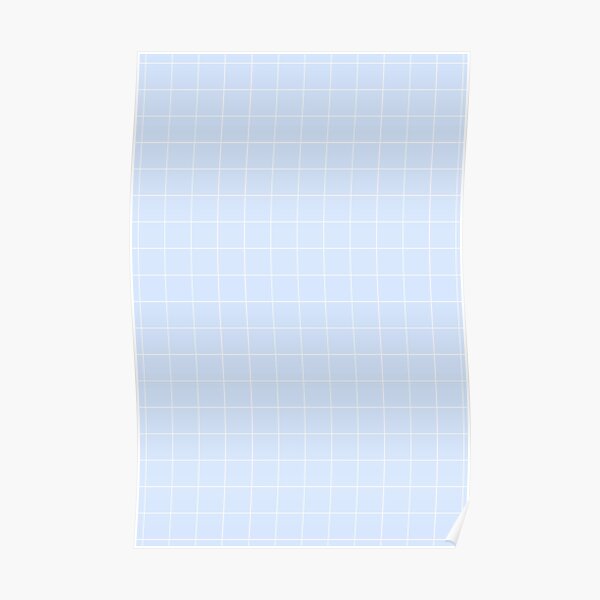 Baby Blue Aesthetic Grid Poster For Sale By Trajeado14 Redbubble