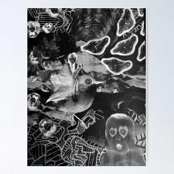 Item preview, black surrealist collage designed and sold by Chaosvibe.