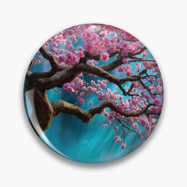 Item preview, Stunning Cherry Blossom Tree by Cascading Waterfalls designed and sold by Artessie.