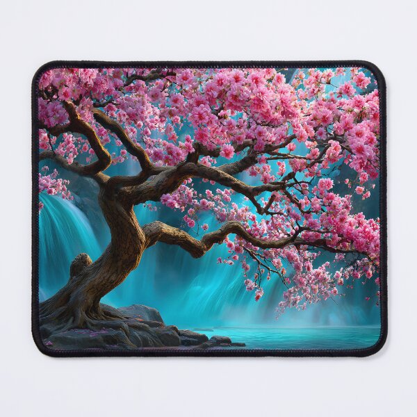 Item preview, Stunning Cherry Blossom Tree by Cascading Waterfalls designed and sold by Artessie.