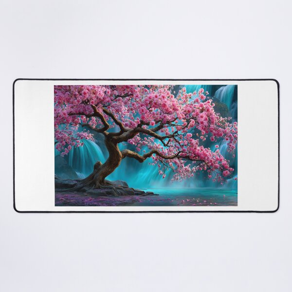 Item preview, Stunning Cherry Blossom Tree by Cascading Waterfalls designed and sold by Artessie.