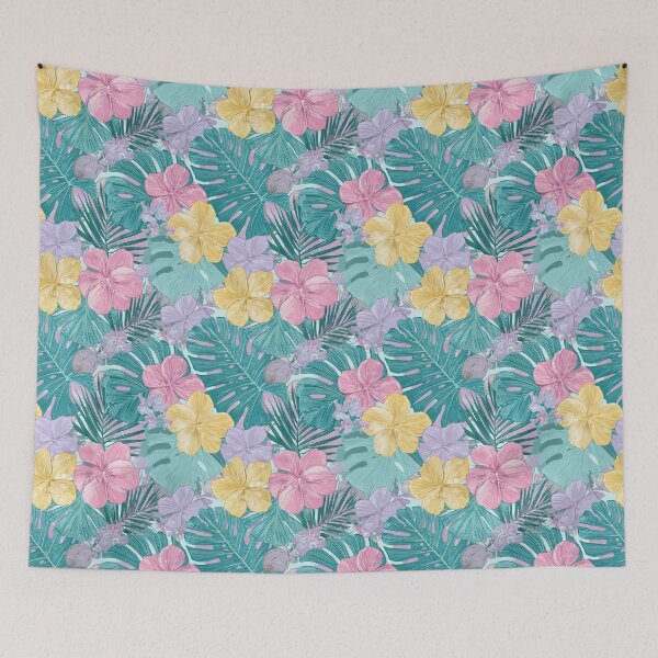 Item preview, Whimsical Tropical Floral Texture - Flower Floral Print  - Gifts For Dad designed and sold by RoyalStarsPatts.