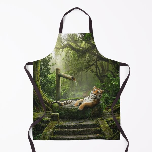 Item preview, Tiger Takes Bath in Shishi Odoshi Fountain designed and sold by Tridentulus.