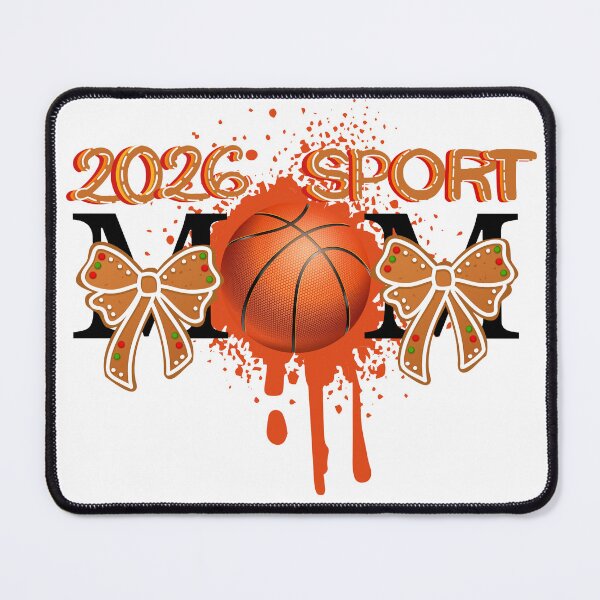 Item preview, 2026 Basketball Sport Mom Festive Gingerbread Bow Design designed and sold by BeatyinChaos.
