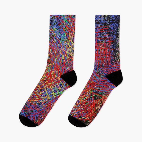Item preview, A lucky mix of colorful abstract designs in red, blue, yellow, green and black. designed and sold by Susanna Schorr.