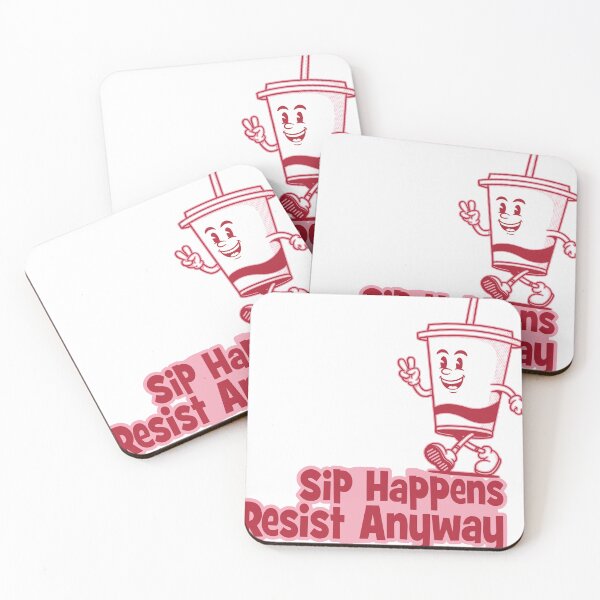 Item preview, Sip Happens, Resist Anyway – Funny Protest Cartoon Soda Mascot Design designed and sold by tiny-rebellion.