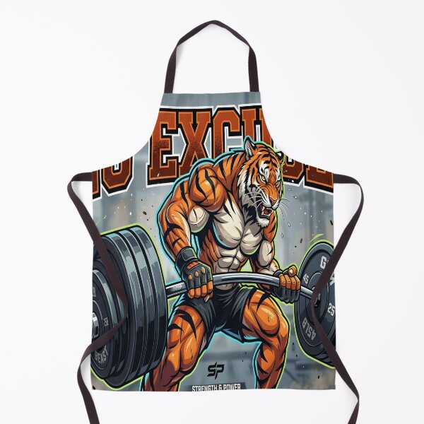 Item preview, No Excuses Gym Tiger Strong Fitness Motivation Workout Bodybuilding Design designed and sold by Jayara [Born To Reign].