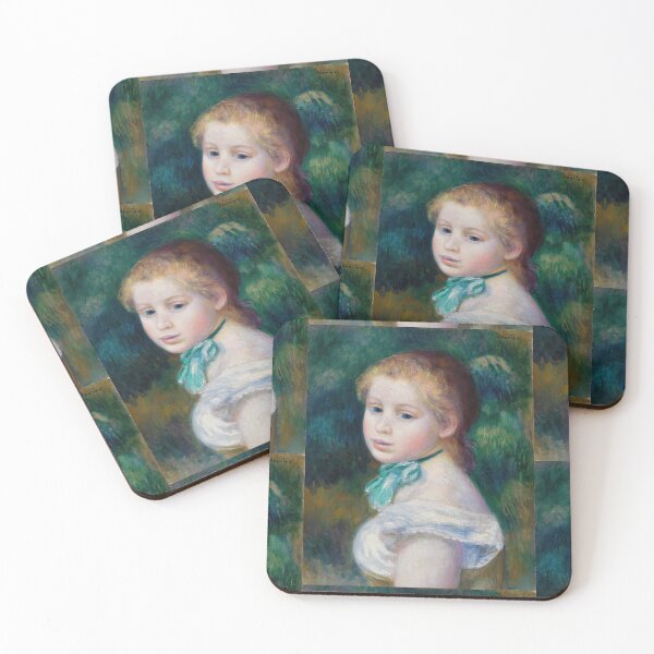 Item preview, Head of Young Girl by Pierre-Auguste Renoir: Impressionist Portrait Poster designed and sold by artofuniverse.