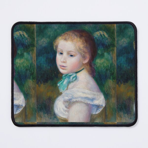 Item preview, Head of Young Girl by Pierre-Auguste Renoir: Impressionist Portrait Poster designed and sold by artofuniverse.