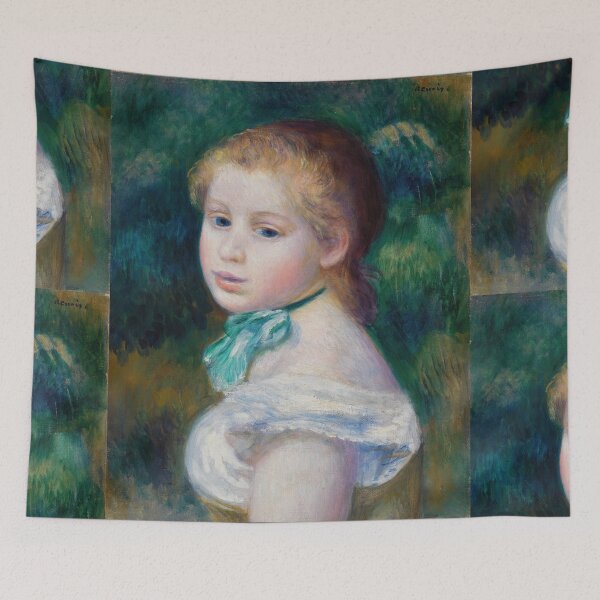 Item preview, Head of Young Girl by Pierre-Auguste Renoir: Impressionist Portrait Poster designed and sold by artofuniverse.