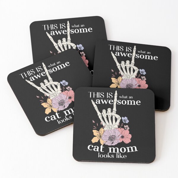 Item preview, This is what an awesome cat mom looks like Classic Funny T-Shirt designed and sold by OldSkullDesigns.