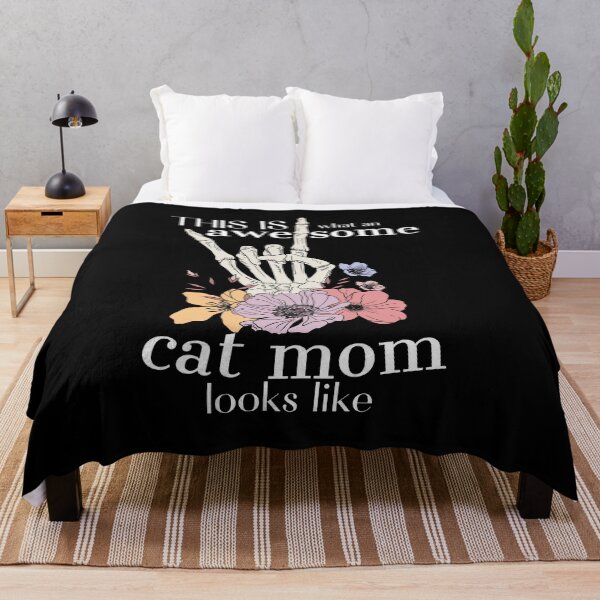Item preview, This is what an awesome cat mom looks like Classic Funny T-Shirt designed and sold by OldSkullDesigns.