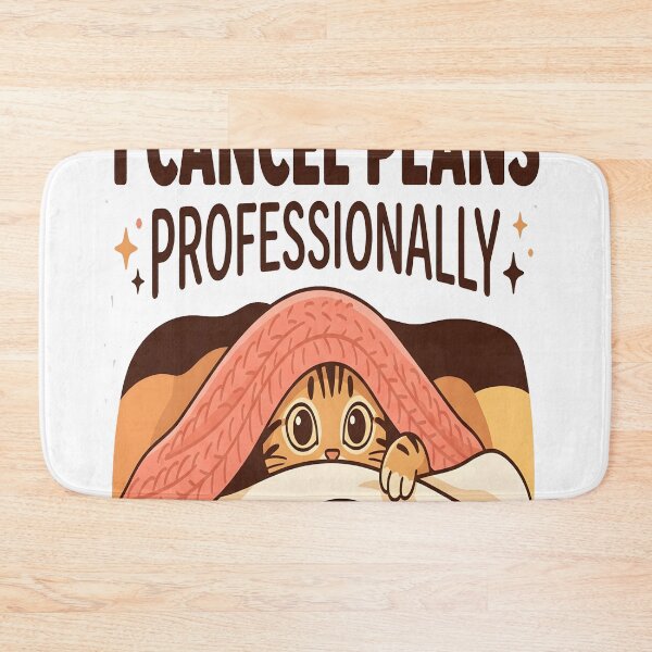 Item preview, Funny Introvert Cat Hiding Under Blanket I Cancel Plans Professionally Cute Cozy Humor Sticker designed and sold by Jayara [Born To Reign].