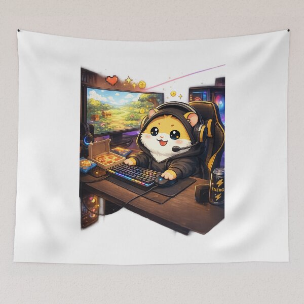 Item preview, Hamster Gamer – Epic Video Game Session designed and sold by NextNoob485.