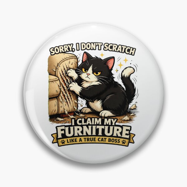 Item preview, Funny Cat Design – I Claim My Furniture Cat Boss Graphic designed and sold by ZEVARO.