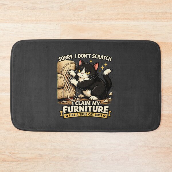 Item preview, Funny Cat Design – I Claim My Furniture Cat Boss Graphic designed and sold by ZEVARO.