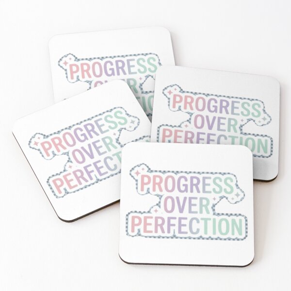 Item preview, Progress Over Perfection Motivational Sticker designed and sold by CutePlix.